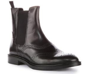 Vagabond Amina Women's Low Heel Leather Brogue Chelsea Boots (Black, UK 4)