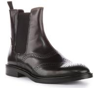 Vagabond Amina Women's Low Heel Leather Brogue Chelsea Boots (Black, UK 8)