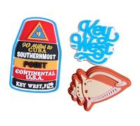 Vagabond Heart 3 Pack of Key West Florida Shoe Charms - Key West Rubber Clog Gems