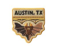 Vagabond Heart Austin Texas Iron On Patch - Austin Souvenir - Austin TX Patch - Congress Street Bridge Bats Gift - Keep Austin Weird