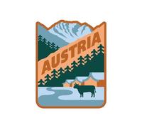 Vagabond Heart Austria Enamel Pin - Austrian Souvenir - Austria Alps Travel Pin