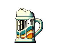 Vagabond Heart Germany Enamel Pin - Germany Souvenir - German Beer Stein Travel Pin