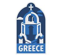 Vagabond Heart Greece Weatherproof Vinyl Sticker