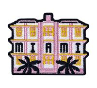 Vagabond Heart Miami Patch - Iron On Souvenir Badge - Miami Beach Florida