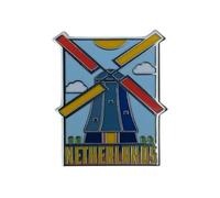 Vagabond Heart Netherlands Lapel Pin - Holland Enamel Pin - Netherlands Windmill Souvenir