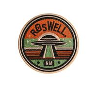 Vagabond Heart Roswell Patch - Roswell NM Embroidered Souvenir Badge - UFO Iron On Applique - Roswell Travel Patch for Backpacks