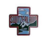 Vagabond Heart Switzerland Lapel Pin - Swiss Enamel Pin - Switzerland Souvenir