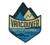 Vagabond Heart Vancouver British Columbia Travel Patch - Ocean and Mountains / Great souvenir for backpacks and luggage / Backpacking and travelling badge.