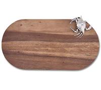 Vagabond House Barware Blue Crab on Wood Bar/Cheese Board 16.5 inch x 9 inch .75 inch Thick