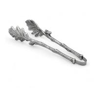 Vagabond House Pewter Oak Leaf Pattern Ice/Bread Tongs 8" Long