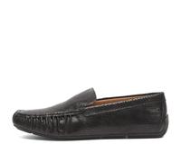 Vagabond Shoemakers Women's Mika Embossed Leather Boat Shoe Black