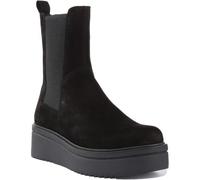 Vagabond Tara Womens Ladies Black Platform Nubuck Chelsea Ankle Boots Size 3-8