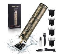 VAGARY Professional Electric Hair Clipper for Men,T Blade Beard Hair Trimmer,Clippers Cordless & Rechargeable Electric Shaver Haircut Clipper with Guide Combs,Home Barber Salon Set (Bronze)