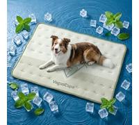 Vagascape Dog Cooling Mat - Dual-Surface Pet Cooling Pad, Durable Dog Cooling Bed, Washable Cooling Pet Pad for Dog Cooling mat Indoor and Outdoor(Green M)