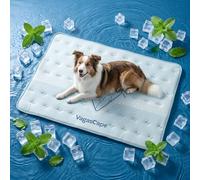 Vagascape Dog Cooling Mat - Dual-Surface Pet Cooling Pad, Durable Dog Cooling Bed, Washable Cooling Pet Pad for Dog Cooling mat Indoor and Outdoor(Blue L)