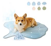 Vagascape Dog Cooling Mat - Large Leaf Shaped, Washable, Non-Slip, Summer Pad for Dogs and Cats, Durable Cotton, Lightweight