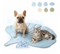Vagascape Dog Cooling Mat - Large Leaf Shaped, Washable, Non-Slip, Summer Pad for Dogs and Cats, Lightweight