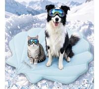 Vagascape Dog Cooling Mat - Large Leaf Shaped, Washable, Non-Slip, Summer Pad for Dogs and Cats, Lightweight