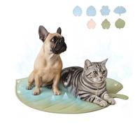 Cooling Pet Mat for Dogs and Cats - Leaf Shaped Cooling Pad, Washable, Non-Slip, Durable and Lightweight for Summer Use, Floor or Furniture Protector