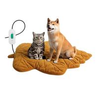 Vagascape Yellow Leaf-Shaped Dog Heating pad (47"x36"), Pet Heating Pad for Dogs and Cats, Waterproof, Adjustable Temperature, Safe & Machine Washable,for Indoor/Outdoor Use