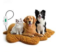 Vagascape Yellow Leaf-Shaped Dog Heating pad (57"x47"), Pet Heating Pad for Dogs and Cats, Waterproof, Adjustable Temperature, Safe & Machine Washable,for Indoor/Outdoor Use