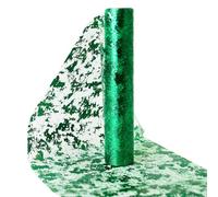 Vagasi Table Runner 29cm x 10m Green Metallic Glitter Table Runner Roll Thin Foil Long Table Decoration DIY Easy to Trim for Wedding, Birthday, Baby Shower, Bridal Shower