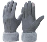Vagasi Women's Winter Warm Fleece Lined Touchscreen Gloves - Ladies Thermal Suede Mittens for Women & Girls Texting, Skiing, Outdoor Gifts UK