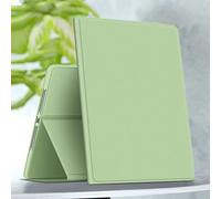 VAGHVEO Case for iPad 9th Generation 10.2 2021/2020/2019 with Pen Holder, iPad 8th Gen/7th Flexible Smart Cover Shockproof Shell (Auto Wake/Sleep), Flexible Soft TPU Protective Back Cover, Light Green