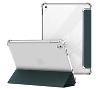 VAGHVEO Case for iPad Air 3 2019 / Pro 10.5 Inch 2017, Flexible Soft Transparent TPU Protective Shockproof Back Cover, Lightweight Tri-fold Stand Smart Shell Resistant Impact Clear Cases, Dark Green