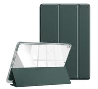 VAGHVEO iPad Air 3 2019 & iPad Pro 10.5 Inch 2017 Case, Premium PU Leather Tri-fold Smart Cases [Auto Wake/Sleep], Flexible Stand Protective Soft TPU Back Cover Shell with Pencil Holder, Dark Green