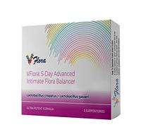 VagiBiom 5-Day Vflora (Lactobacillus crispatus + L. gasseri) to Balance Intimate Flora. Nourish and Nurture Good Flora for Skin Health. Ultra Potent 100% Natural Vegan (5 Suppositories)