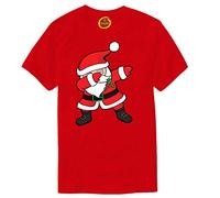 Vagile Dabbing Santa Claus Christmas Kids Boys Girls Dab Xmas Gifts T-Shirt Red