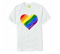 Vagile LGBT Rainbow Heart Lgbtqia Gay Pride Rainbow T-Shirt