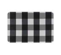 VAGILO Black And White Plaid Flannel Doormat 16x24in - Easy-To-Clean And Durable Entryway Mat For All Seasons Kitchen Mat Bathroom Doormat Outdoor Mat Indoor Mat