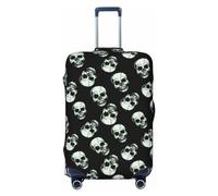 VAGILO Black Skull Suitcase Cover â€“ Durable And Dustproof Travel Bag Cover â€“ Scratch-Resistant Baggage Shield Ultimate Reusable Airport Luggage