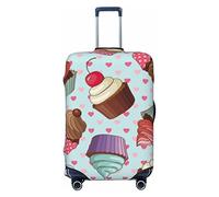 VAGILO Cupcake Pattern Suitcase Cover – Durable And Dustproof Travel Bag Cover – Scratch-Resistant Baggage Shield Ultimate Reusable Airport Luggage