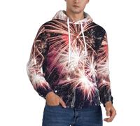 VAGILO Explosion Firework Men'S Hoodie â€“ Stylish And Comfortable Pullover For The Fashion-Forward Man, Casual Wear, Athletic Apparel, Sporty Design, Streetwear, Hip Hop Style Black