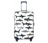 VAGILO Fish And Shark Suitcase Cover â€“ Durable And Dustproof Travel Bag Cover â€“ Scratch-Resistant Baggage Shield Ultimate Reusable Airport Luggage