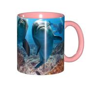 VAGILO Funny Dolphin Looking at You 11oz Colorful Ceramic Mug Gift Box Set - Premium Cup for Coffee Lovers and Office Gifts, Tea Cup, Father's Day Gift, Gift for Him, Office Supplies