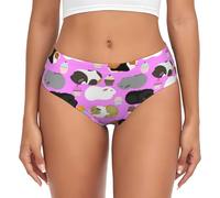 VAGILO Guinea Pigs And Cupcakes Women'S Briefs - Comfortable Undergarments For Everyday Wear, Breathable And Stylish Ladies Panties, Stylish Intimates, Smooth Underpants Black