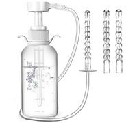 Vagina Cleaner 300ml Manual Pressure Vaginal Douche for Women Anti Backflow Anal Douche Safe & Reusable Anal Cleaner with 2 Nozzle Portable Vagina Cleaning Kit, Vaginal