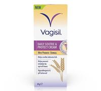 Vagisil Daily Soothe & Protect Cream For Women & Sensitive Skin With Natural Prebiotic Oatmeal, Gentle Formula For Daily Use, Fragrance Free, 30g