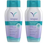 Vagisil ProHydrate Intimate Wash for Daily Feminine Hygiene for Dry & Sensitive Skin with Hyaluronic Acid, Cleanses, Moisturises & Protects, 240 ml (Pack of 2)