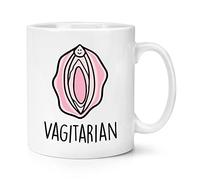 Vagitarian Cartoon Lesbian Gay Funny Joke LGBT 10oz Mug Cup Valentines Day Birthday