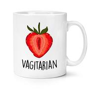 Vagitarian Strawberry Lesbian Gay Funny Joke LGBT 10oz Mug Cup Valentines Day Birthday