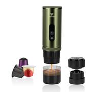 Vagizm Portable Espresso Machine 12V: Travel Coffee Maker with Fast Self Heating & 15000mah Battery - Up to 8 Cups for Camping, Traveling, Car Driving (Green)