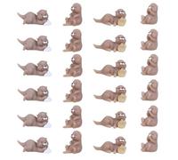 Vagocom 24Pcs Miniature Otters Figurines,Small Animal Figures Decorate for Fairy Garden,Garden Moss Landscapes,Pot,Office Desk,Bookshelf,Bedside,Cute Animal Statues & Cartoon Crafts