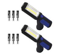 Vagocom 2Pack LED Inspection Lamp Torch,High Lumens COB Worklight Portable Hand Held Flashlight Trouble Light with Magnetic Base for Mechanic Tool,Camping,Grill,BBQ,Emergency,Gift(Batteries Included)