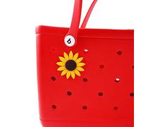 Vagocom Sunflower Charm Accessory for Bogg Bag and Simply Southern Tote,Cute Decorative Inserts Accessories for Beach Bag