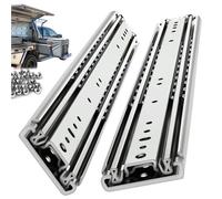 VAGUDE Heavy Duty Drawer Slides 12 14 16 18 20 22 24 26 28 30 32 34 36 40 44 48 52 56 60 Inch 500 Lbs Side Mount Full Extension Ball Bearing Rails Rail Tool Box Runner (No Lock) -Width:76mm, 14 Inch
